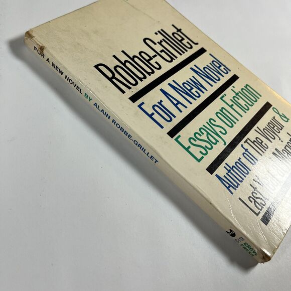 For a New Novel Essays on Fiction by Robbe Grillet 1965 Black Cat Paperback - Picture 2 of 8